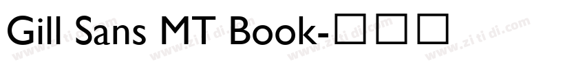 Gill Sans MT Book字体转换